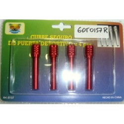 PESTILLO PUERTA X4 ROJO 11053 (ROJO-AZUL-PLATA-NEGRO)