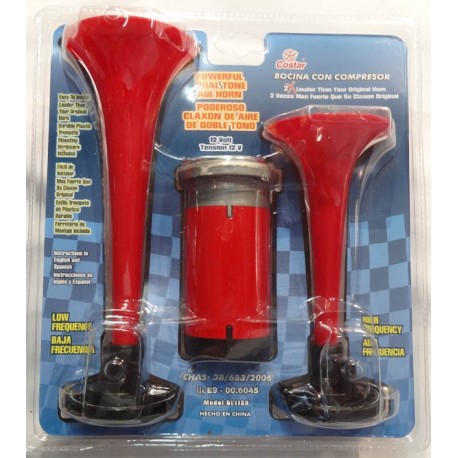 BOCINA C/COMPRESOR 2 TONOS