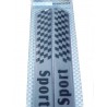 ESTRIBOS A CUADROS NEGR/PLATA