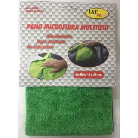 PAÑO MICROFIBRA MULTIUSO  VERDE