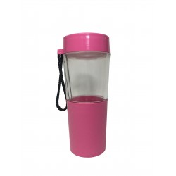 VASO DEPORTIVO TRANSPARENTE CON VASITO