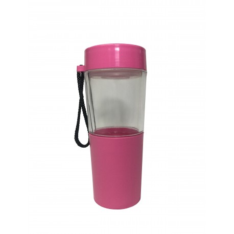 VASO DEPORTIVO TRANSPARENTE CON VASITO