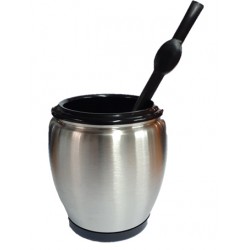 MATE DUAL EXTERIOR ACERO CON BOMBILLA 