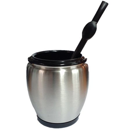 MATE DUAL EXTERIOR ACERO CON BOMBILLA 