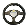 CUBRE VOLANTE BASE RECTA NEGRO CON VIRA GRIS