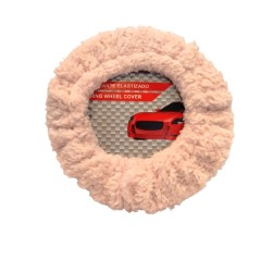 CUBRE VOLANTE PELUCHE ELASTIZADO ROSA
