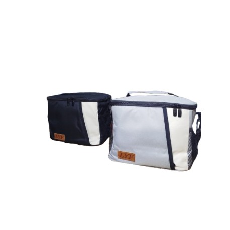 BOLSO TERMICO GRIS/BLANCO 