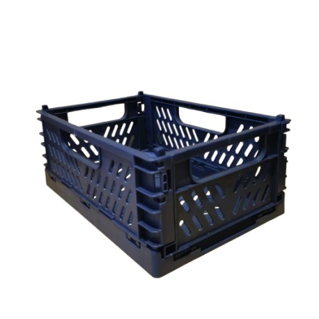 CANASTO PLASTICO PLEGABLE GRANDE AZUL 