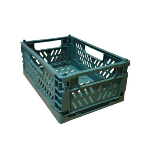 CANASTO PLASTICO PLEGABLE GRANDE VERDE