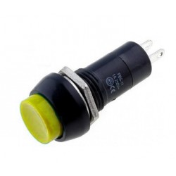 BOTON PULSADOR AMARILLO C/ PUNTO