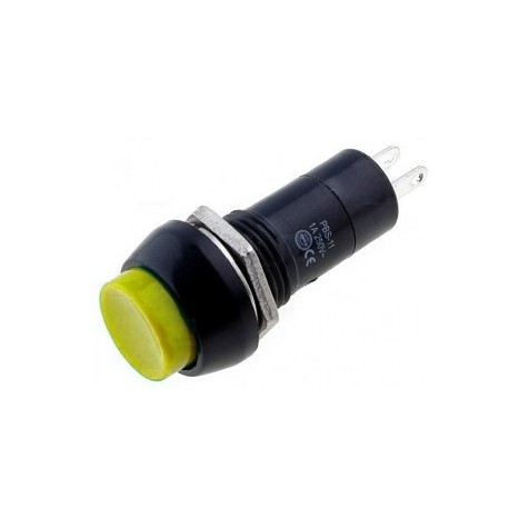 BOTON PULSADOR AMARILLO C/ PUNTO