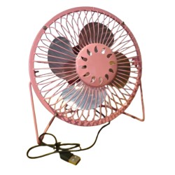VENTILADOR 4" USB ROSA 