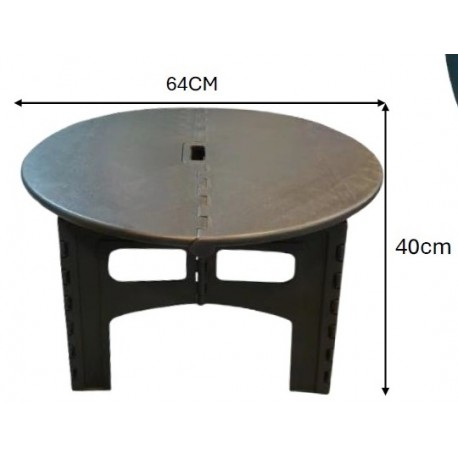 MESA PLASTICA PLEGABLE REDONDA 