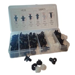 SET DE CLIPS PLASTICOS POR 100 PIEZAS 