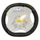 CUBRE VOLANTE DOBLE BASE RECTA DE 36CM NEGRO