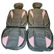 FUNDA SIMIL “CUERO” NEGRO+ROSA