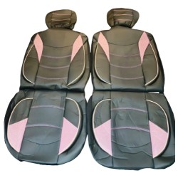 FUNDA SIMIL “CUERO” NEGRO+ROSA